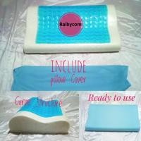 ราคา Memory Foam Cooling Gel Contour Pillow หมอนสุขภาพ (27892194645)