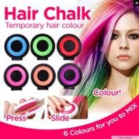 ราคา HAIR CHALK ชอล์คเปลี่ยนสีผม DIY Temporary Wash-Out Dye Hair Chalk Powdery Cake มี 6 สี . (8764781088)