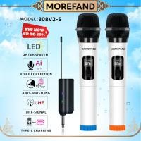 ราคา ไมโครโฟนไร้สาย ไมค์โครโฟน ไมค์ลอยแบบพกพา ชุดรับ-ส่งไมโครโฟนไร้สาย ไมค์คู่แบบมือถือ UHF Wireless Microphone (24370197906)