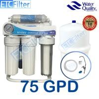 ราคา Fast pure เครื่องกรองน้ำ RO 75GPD 6 ขั้นตอน AUTO FLUSH มีขามีเกจ ขาตั้ง (4350189154)