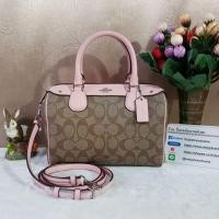 ราคา COACH F58312 MINI BENNETT SATCHEL IN SIGNATURE COLOR : SILVER/KHAKI/BLUSH 2 (1248677483)