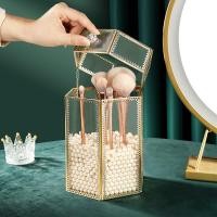 ราคา ป้องกันฝุ่นแปรงแต่งหน้าถังเก็บกล่องเก็บแก้วใสแสงหรูหราดินสอเขียนคิ้วอายไลเนอร์ที่ใส่ปากกาที่ใส่แปรงหนึ่งชิ้น (42723367296)
