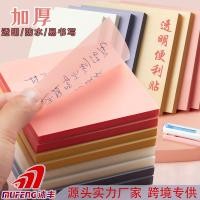 ราคา N Times Post Office Study Stationery Notes Index Stickers Morandi Color Square PET Color Transparent Sticky Notes (26990048898)