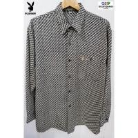 ราคา PLAYBOY แท้ เสื้อเชิ๊ตแขนยาวลายวินเทส (1754210584)