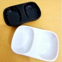 ราคา ถ้วยน้ำจิ้ม 2 ช่อง ถ้วยน้ำเซรามิค 2 ช่อง ถ้วยน้ำจิ้มหลุม มี 2 สี ขาว ดำ (29623503732)