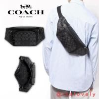 ราคา Isa Lovely Shop COACH C3765 TRACK BELT BAG IN SIGNATURE CANVAS COLOR: CHARCOAL/BLACK (26770849592)