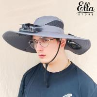ราคา Ellastore123 หมวกกันแดดกลางแจ้งปีกกว้าง ติดพัดลมDual-Power พลังงานแสงอาทิตย์และชาร์จบym_USB_ สำหรับการเดินป่า ขี่จักรยาน และตกปลา (41060331986)