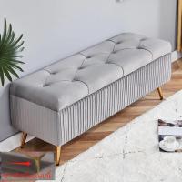 ราคา พร้อมส่ง โซฟาสไตล์ยุโรป เก็บของ ปลายเตียง รับน้ำหนักได้ 300 kg ขาเหล็ก ขนาด120*40*46CM (19579019307)