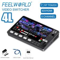 ราคา FEELWORLD L4 10.1"Touch Multi-camera Video Mixer Switcher USB3.0 Fast Streaming Broadcast Switcher SDI HDMI-compatibe (26889704960)