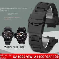 ราคา สําหรับ Casio G-shock GA-1000 GA1100 GW-4000 GW-A1100 A1000 พลาสติกเหล็กสายนาฬิกาสีดํากีฬาสายรัดข้อมือบุรุษสร้อยข้อมือสายนาฬิกา (41967782594)