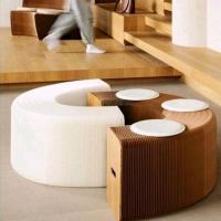 ราคา เก้าอี้กระดาษ ดีไซส์สุดเก๋ Paper bench กระดาษแข็งแรง ทนทานสูง (18088669412)