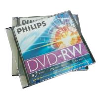 ราคา Philips DVD-RW 1-4X 4.7GB.(Pack1) with jewel Case 2แผ่น (667999215)