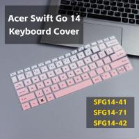 ราคา Acer Swift Go 14 ฝาครอบคีย์บอร์ด SFG14-41 SFG14-71 Travelmate P214-54 14 นิ้วคีย์บอร์ดป้องกันฟิล์ม SFG14-42 14 นิ้ว Acer คีย์บอร์ดกันน้ําฝาครอบโปร่งใส (24891740603)