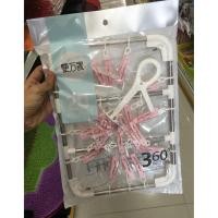 ราคา ราวหนีบผ้า ราวตากถุงเท้า ไม้หนีบผ้า ไม้หนีบผ้าพร้อมราว (3238896310)