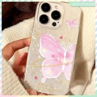 ราคา สําหรับ เคสไอโฟน11 Pink Butterfly เคสโทรศัพท์ For iPhone 11 12 13 14 16 15 Pro Max X 7P 8Plus XS Max XR เคส เคสไอโฟนสวยๆ (24389718046)