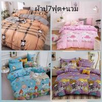 ราคา ✨Newชุดผ้าปู7ฟุต+นวม(4ชิ้น)✨ (3461136049)