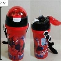 ราคา กระติกน้ำ BPA Free ลาย สไปเดอร์แมน Spiderman มีหลอดในตัว ถอดสายได้ ขนาดสูง 7.5 นิ้ว (993766854)