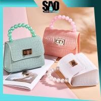 ราคา SAO - กระเป๋าสะพายมุกหนังจระเข้แฟชั่นเกาหลีนําเข้ากระเป๋าเยลลี่มินิผู้หญิง T5155 (29815144902)