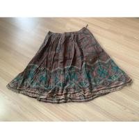 ราคา กระโปรงบานสีน้ำตาลเขียวยี่ห้อMangoมือสอง (27261417274)