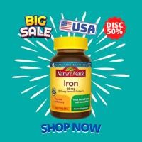 ราคา Imported from USA Nature Made Iron วิตามินเสริมธาตุเหล็ก 65mg 365 เม็ด (42251420831)
