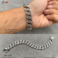 ราคา สร้อยข้อมือเพชรCZ Diamond เลสเงิน เลสข้อมือ เพชรcz กำไลเพชร สแตนเลสแท้100% 316l stainless allacc (3748423840)