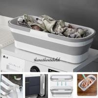 ราคา ถังพับยาวสําหรับเครื่องมือซักผ้า,ซับแบนโดยไม่ต้องบิด,อ่างซักผ้าซิลิโคนอเนกประสงค์/ถังพับแบบพกพาที่มี4ล้อมัลติฟังก์ชั่นสําหรับซักรีด บิมา เชนอาร์ (43654687038)