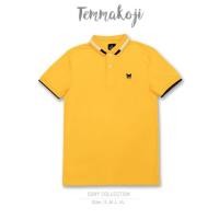 ราคา แบบใหม่ เสื้อโปโล Temmakoji เก็บปลายทางได้ สีเหลืองมัสตาร์ด ปกโคนี่ (1310150768)