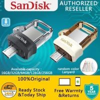 ราคา 256GB SanDisk OTG Pendrive Ultra Dual M3.0 OTG USB Flash Drive For Android Phone & PC 128GB/64GB/ 100%Original +Gift (21553765235)