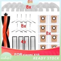 ราคา [ecshop1.ph] สําหรับหุ่นยนต์สูญญากาศ X10 อุปกรณ์เสริมหลักแปรงด้านข้าง Hepa Filter Mop ผ้าถุงเก็บฝุ่นอะไหล่ทดแทน (42166392381)