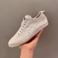 ราคา Onitsuka Tiger รองเท้าสลิปออนผู้หญิงสีขาวเต็มรูปแบบ (26700122636)