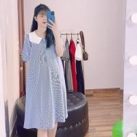 ราคา ชุดคลุมท้องลายทางสีฟ้าทรงเว้าต่ําและถ้วยซ่อนพุงให้ดูเรียบร้อยอ่อนเยาว์ (28091406239)