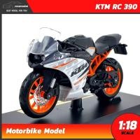 ราคา โมเดลมอเตอร์ไซด์ KTM RC 390 สีดำ (Scale 1:18) โมเดลบิ๊กไบค์ จำลองเหมือนจริง พร้อมฐานตั้งโชว์ ของสะสม Maisto (87386889)