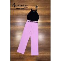 ราคา ชุดเซตขายาว 3 ชิ้น เสื้อผ้าร่องสีดำเสื้อกางเกงสีม่วง งานป้าย Aurora SizeL ***มือ1ป้ายห้อย (24413178577)