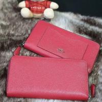ราคา COACH ACCORDION ZIP WALLET IN CROSSGRAIN LEATHER (4014371530)