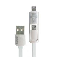 ราคา Remax สายชาร์จ Transform 2 In 1 USB For IPhone & Android (White) (553686408)
