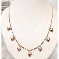 ราคา สร้อยคอนากแท้ห้อยหัวใจระย้า หนัก 1 บาท (24014004662)