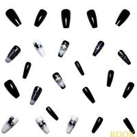 ราคา KOOK Christmas Press On Nails เล็บประดิษฐ์พร้อมการออกแบบเลื่อนและ Reindeer Glossy Full Cover Nail Art Set 24 ชิ้น (29793507668)