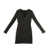 ราคา เดรสแขนยาวเข้ารูป Forever21 สายไขว้หน้าอกเก๋ๆ (19847675569)