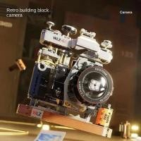 ราคา 1030PCS Retro Camera Assembled Building Blocks High Simulation Film Slr Camera Bricks Toys Model Desktop Decoration Kids (23864554894)
