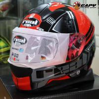 ราคา หมวกกันน็อคยี่ห้อ Real รุ่น Tornado ลาย Tibulon สีแดง (1652319507)