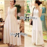 ราคา Lady Ribbon's Made Lady Ribbon White Floral Embellish Lace Maxi (5343298)