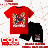 ราคา KATUN ชุดเด็กสไปเดอร์แมน ซุปเปอร์ฮีโร่ motif 2 วัสดุผ้าฝ้ายพรีเมี่ยม สกรีน DTF cln สีดํา (28693078614)