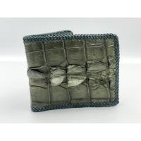 ราคา กระเป๋าสตางค์ สีขี้ม้า หนังจระเข้แท้ ถักขอบหนังวัว ส่วนหาง หนังแท้ Crocodile skin wallet สวย ดูดี ใช้ทน สำหรับคุณผู้ชาย (5578907560)