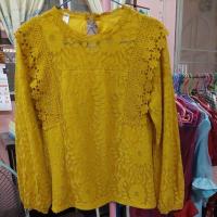 ราคา เสื้อผ้าลูกไม้สีเหลืองแขนยาว (20475114287)