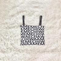 ราคา มือสอง ส่งต่อ เสื้อครอปสายเดี่ยวสีขาวลายอักษรดำ ครอป ครอปสายฝอ ครอปไหมพรม ครอปแฟชั่น ส่งต่อเสื้อผ้า ครอปสั้น สายเดี่ยว (3986776224)