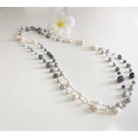 ราคา สร้อยคอมุกน้ำจืดแท้ สร้อยยาว 60 นิ้ว สีขาว เทา ดำ (27813794759)