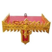 ราคา หิ้งพระ หิ้งพระลายไทย 9-18 นิ้ว หิ้งพระติดผนัง ลายเทพพนม ขาเดียว หิ้งไอ้ไข่ สีแดงทอง (3633875483)