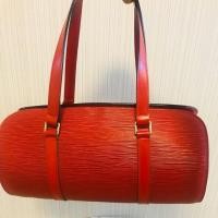 ราคา LOUIS VUITTON Castillian Red Epi Leather Soufflot Bag (6617416714)