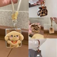 ราคา Luken Diy ตุ๊กตาน่ารักดอกไม้รูปแบบเสือดาวแหวนสําหรับ Samsung Galaxy Z Flip6 กรณี Z Flip5 Z Flip4 ฝาครอบ Z Flip3 Huawei Pocket2 OPPO ค้นหา N2 Flip N3 Flip (26722031693)