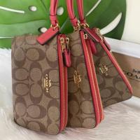 ราคา Coach คล้องมือ S2zip ลายซีสายสีชมพูโอรส poppy (4220646105)